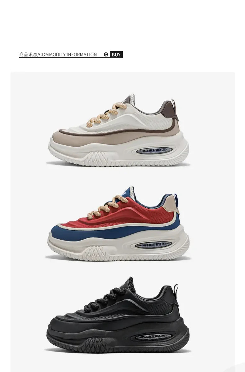Zapatos Deportivos Casuales para Hombre, Zapatos de Skate con Suela Gruesa a la Moda, Zapatos Modernos y Cómodos para Hombre, Adecuados para Exteriores