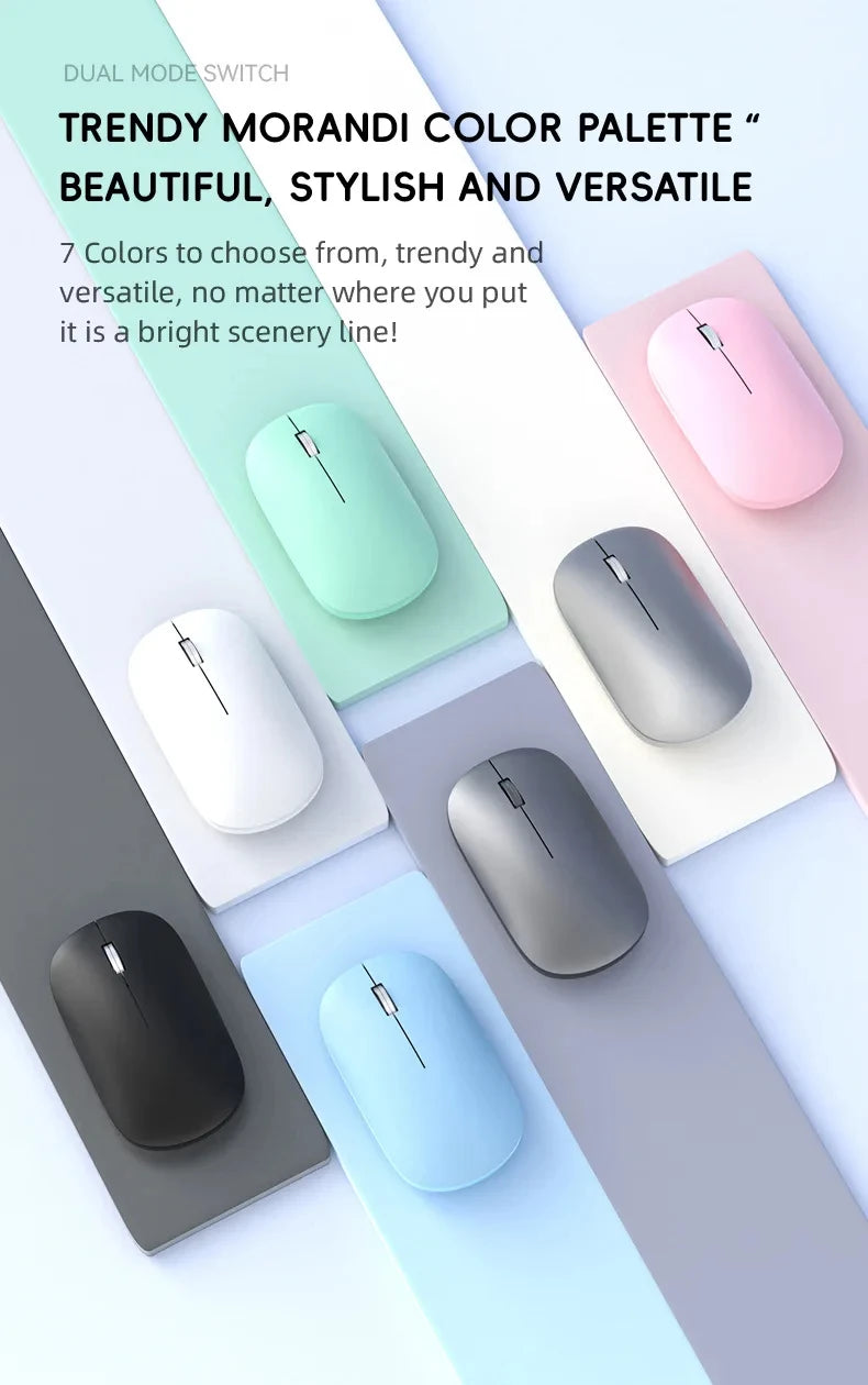 Ratón Inalámbrico Bluetooth Lenovo 2.4G de Modo Dual con Carga Tipo-C, Silencioso, Ergonómico, Portátil, para Oficina, Juegos y Uso Universal