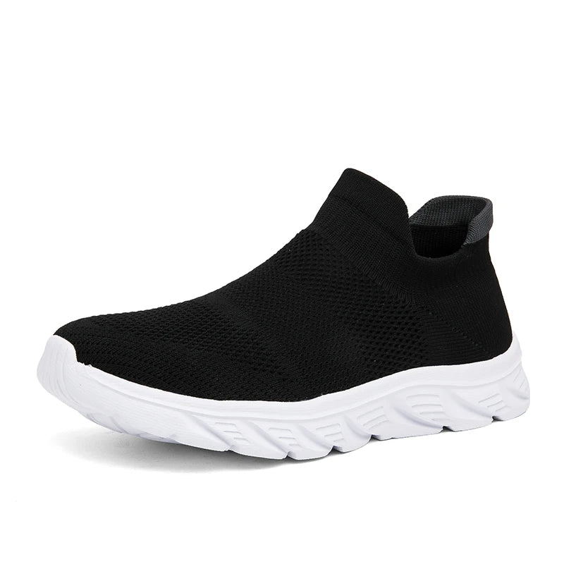 Zapatos informales transpirables para hombre, zapatos vulcanizados sin cordones, zapatillas informales ligeras para hombre, zapatos planos antideslizantes suaves, mocasines para exteriores