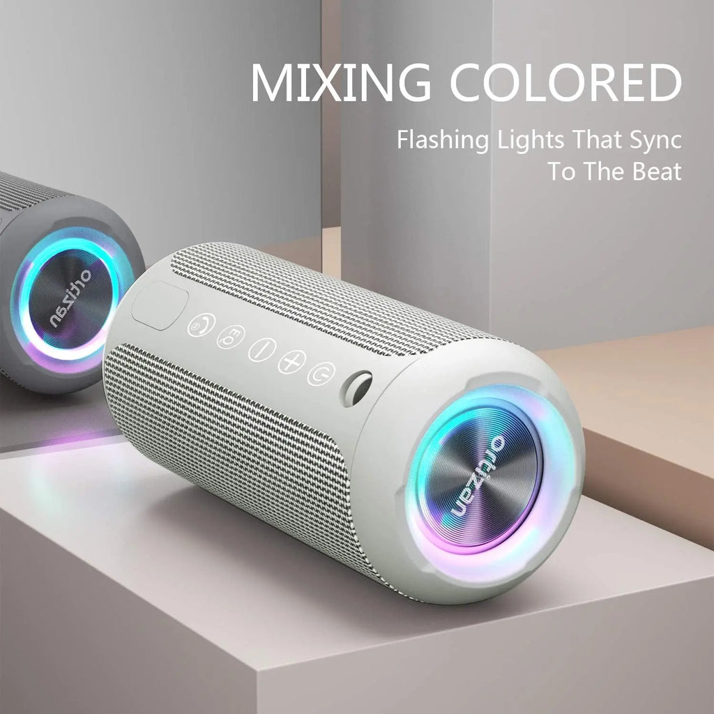 Altavoz Bluetooth Ortizan X10, altavoz portátil de graves mejorado con ranura para tarjeta TF, 30H de reproducción, altavoz resistente al agua IPX7 para acampar