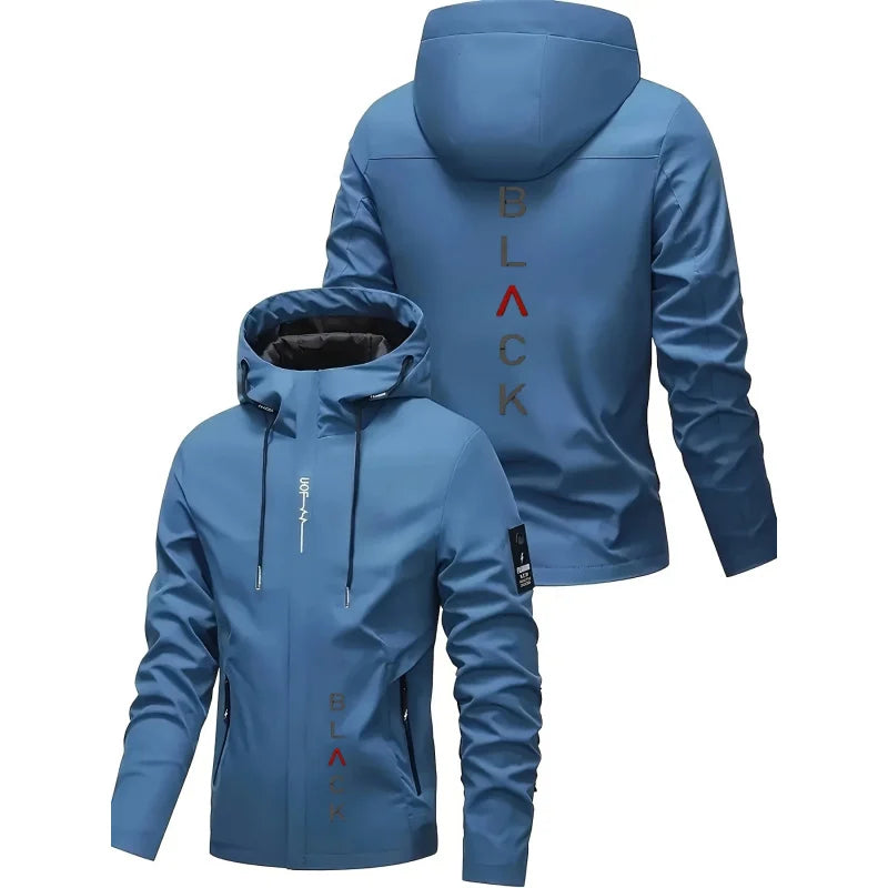Chaqueta de Moto para Hombre con Capucha, Cortavientos, 4 Estaciones