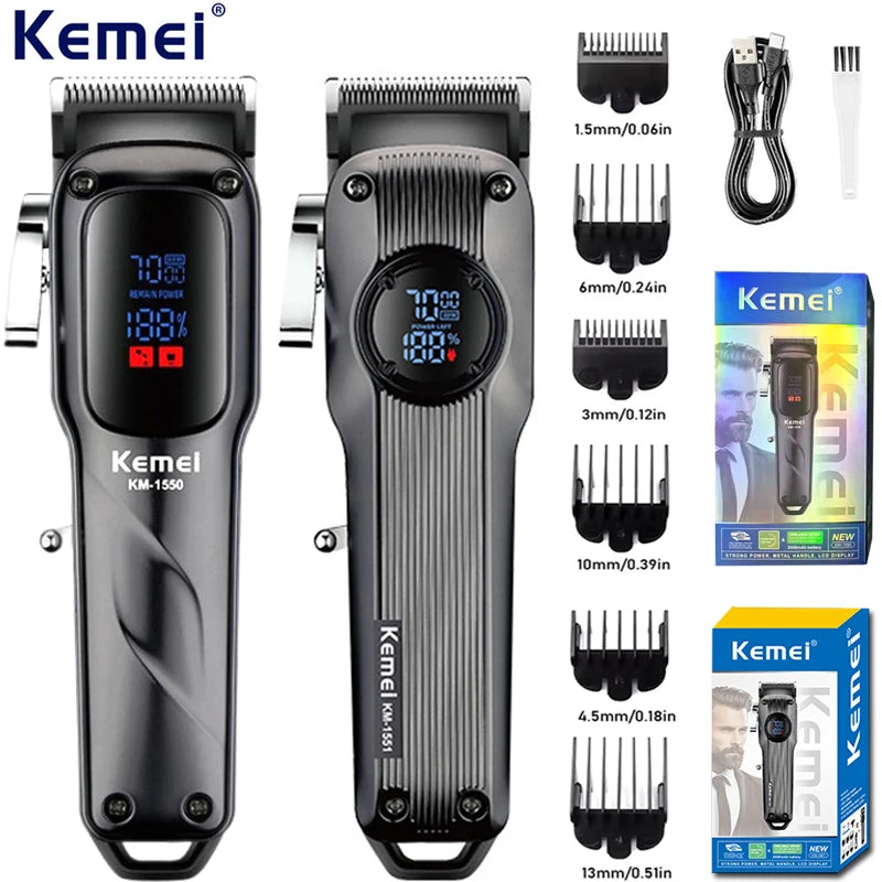 Cortadora de Pelo Kemei KM-1550 con Pantalla LCD