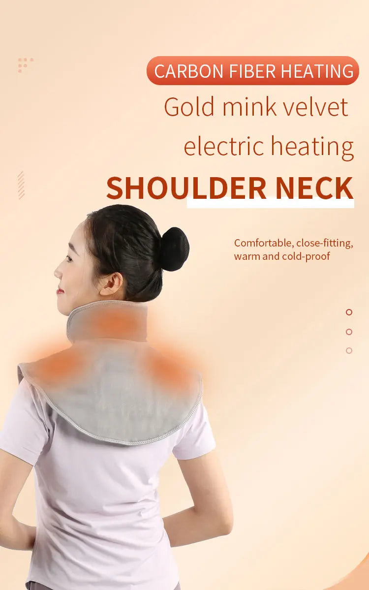 Almohadilla Térmica para Cuello y Hombros con Vibración