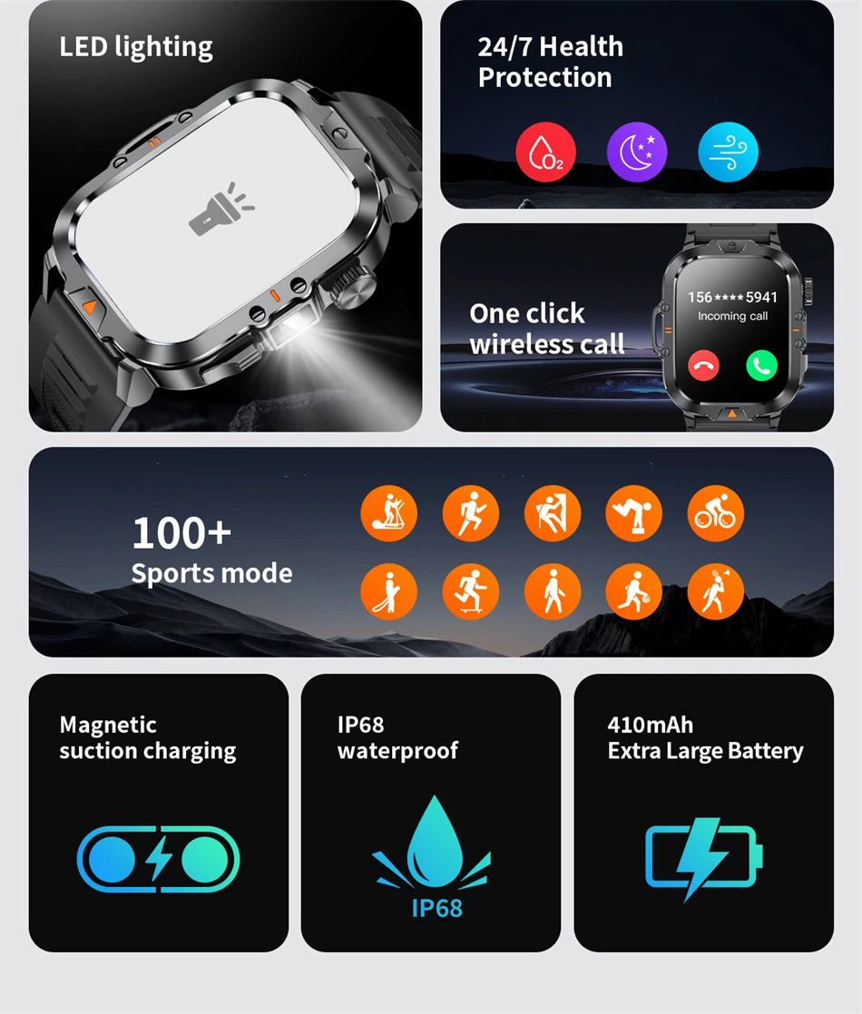 Reloj Inteligente LIGE Bluetooth Deportivo Resistente Agua