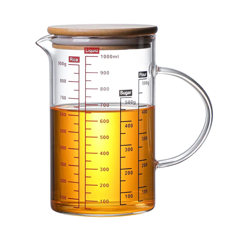 Taza Medidora de Vidrio Borosilicato con Mango
