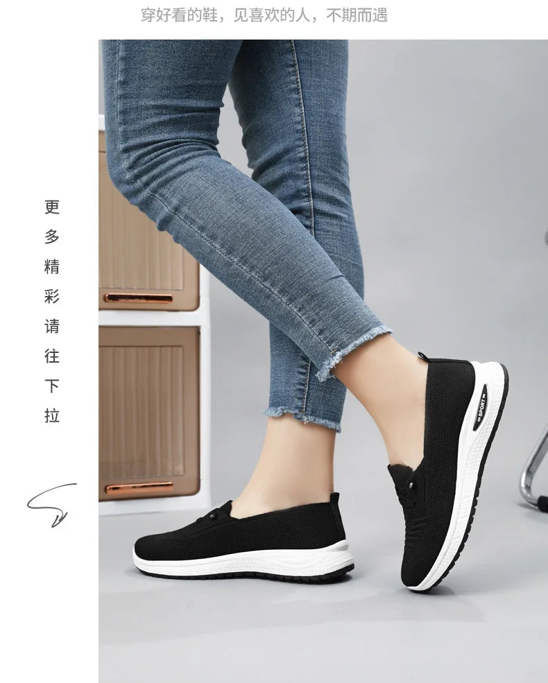 Zapatillas de Mujer Casual — Malla Transpirable, Suela Gruesa