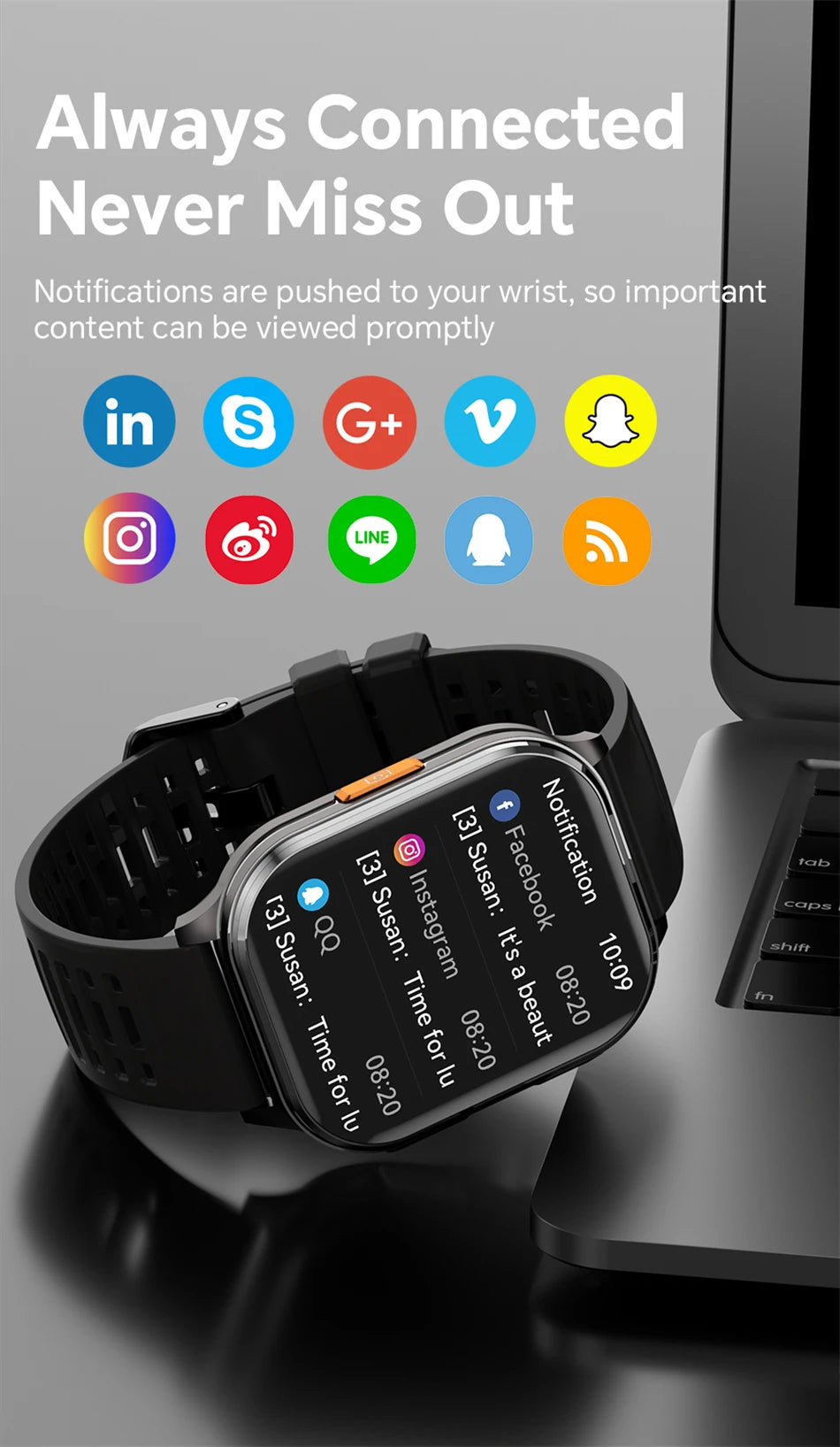 Reloj Inteligente Cámara Monitor de Salud Fitness