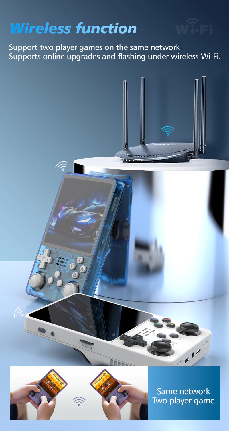 Consola de Juegos Retro R36S Plus, Pantalla IPS 4.0 Pulgadas, 64G o 128G