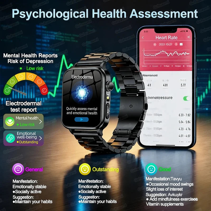 Reloj Inteligente ECG Mujer Bluetooth Voz AI