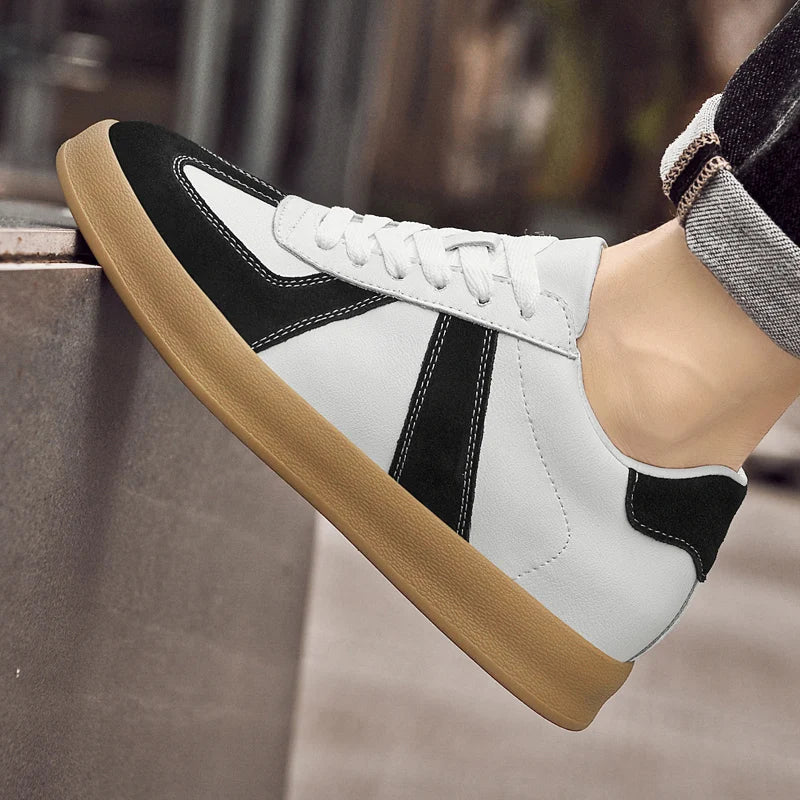 Zapatos invisibles con aumento de altura, zapatos de entrenamiento moral de 8cm, zapatillas informales transpirables de verano con aumento de altura interior para hombre, zapatos Forrest Gump versátiles Retro de cuero genuin