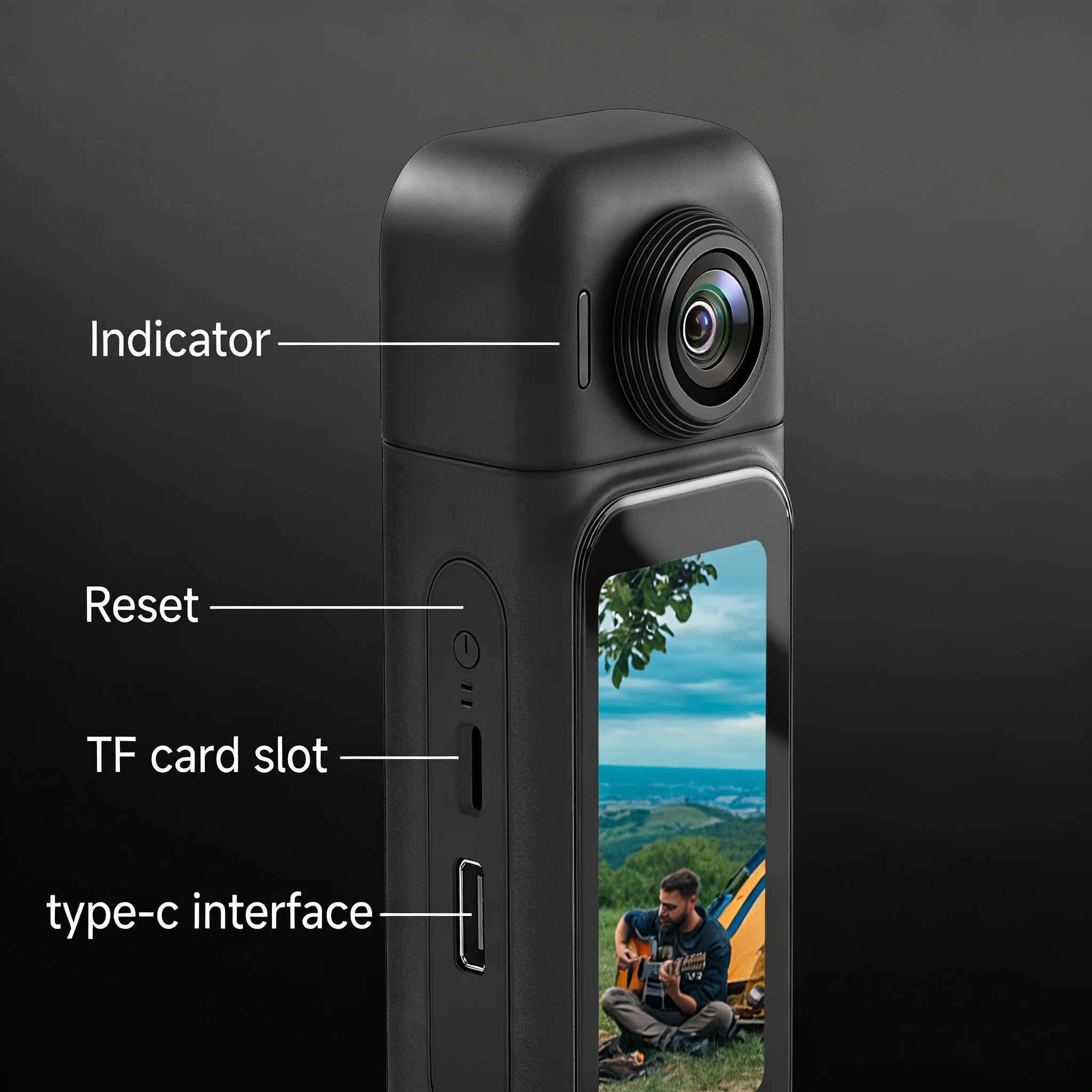 Mini cámara de acción FHD 1080P con WiFi, pantalla táctil y resistencia al agua