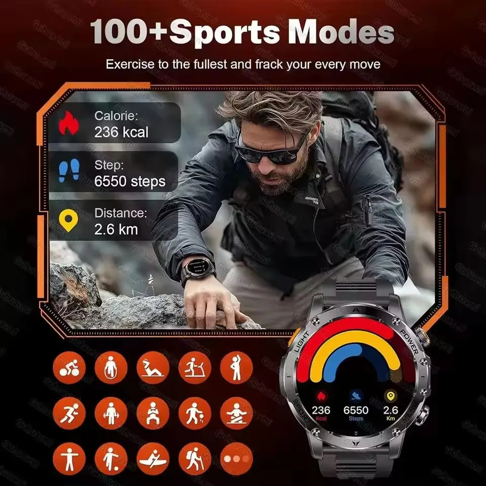 Reloj Inteligente Deportivo AMOLED con Batería 1000mAh, Brújula y GPS