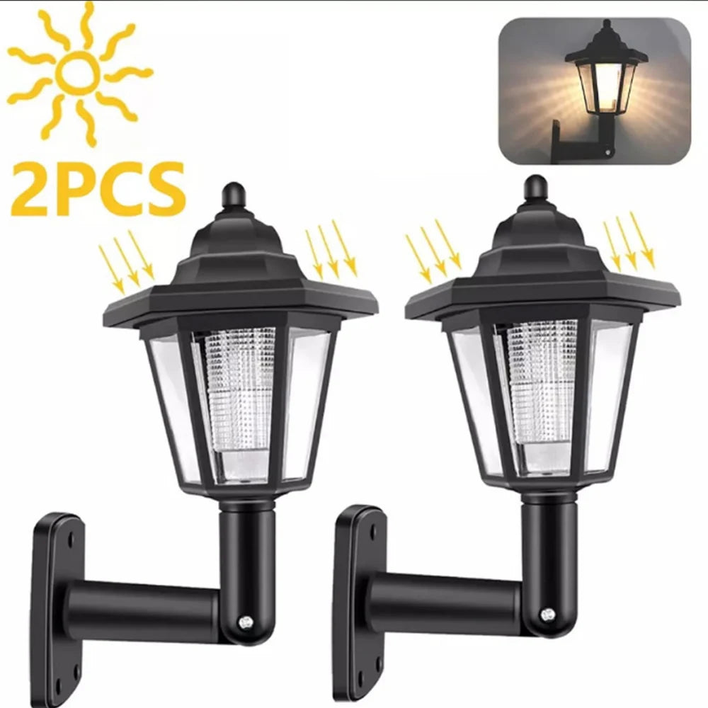Lámpara Solar de Jardín LED para Exterior con Panel Solar