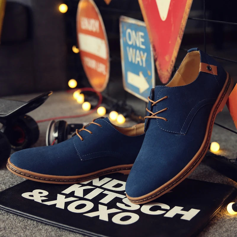 Zapatos Oxford Casuales de Gamuza para Hombre, Transpirables, Cómodos, con Acabado Mate, Zapatos de Negocios, Zapatillas Clásicas, Calzado de Vestir
