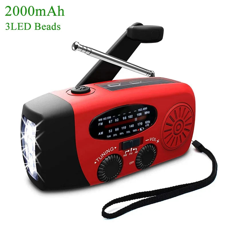 Radio Multifuncional Solar con Linterna LED de Emergencia