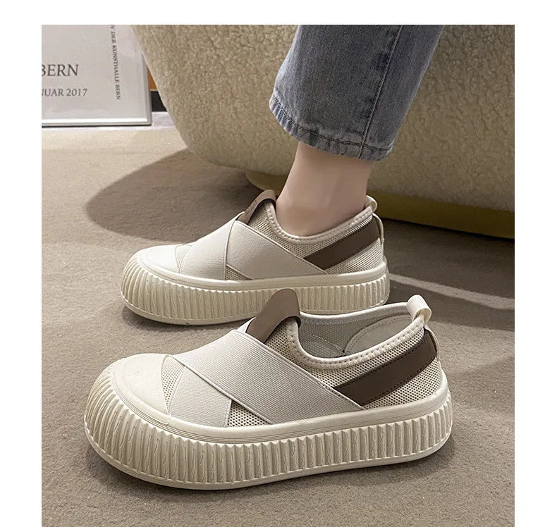 Zapatillas de Mujer Transpirables con Plataforma y Suela Gruesa