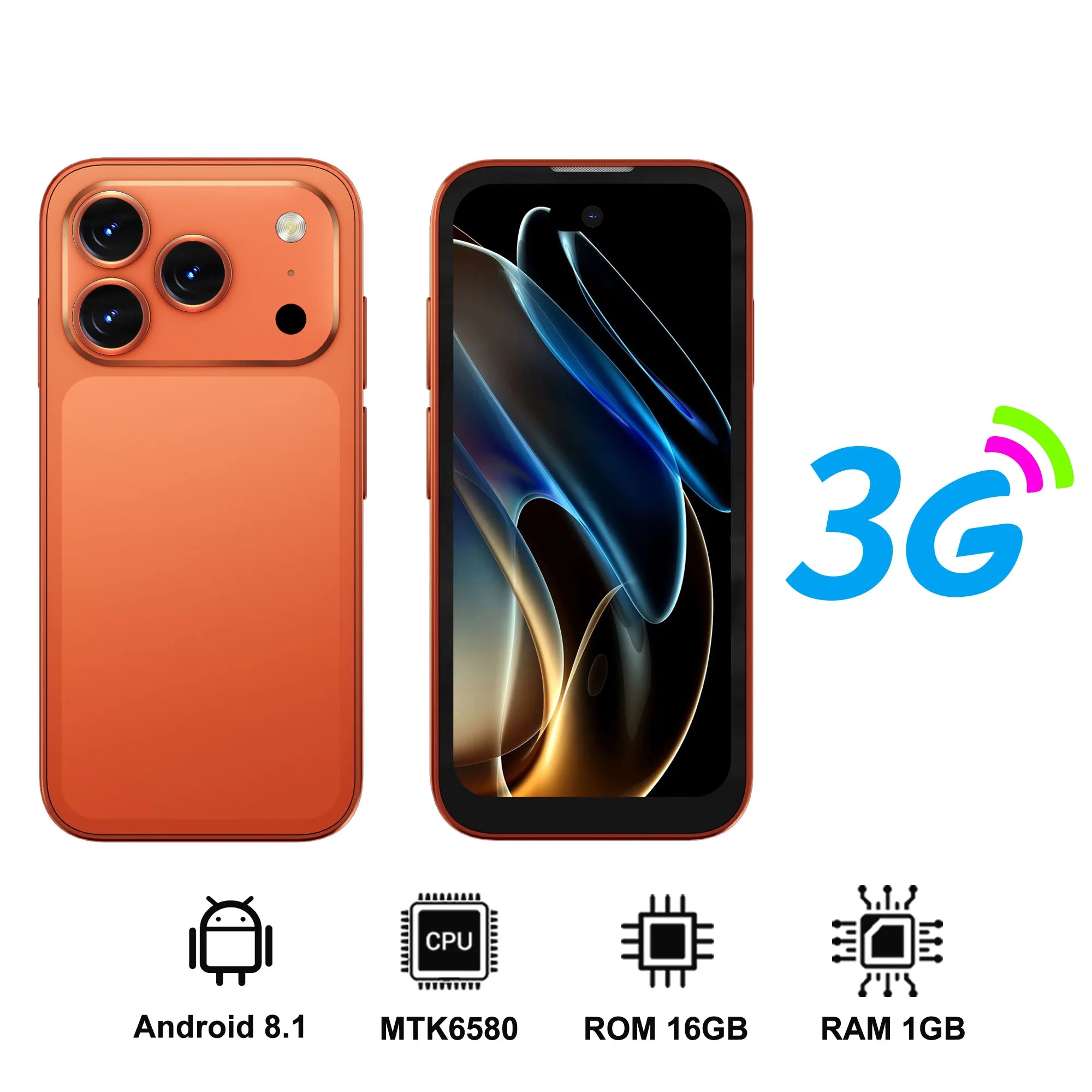 Mini Smartphone SERVO 17 PRO MAX con Pantalla Completa de 3.75'', 3G WCDMA, Doble SIM, GPS, Desbloqueo Facial, Android, Teléfono Móvil Inteligente Pequeño
