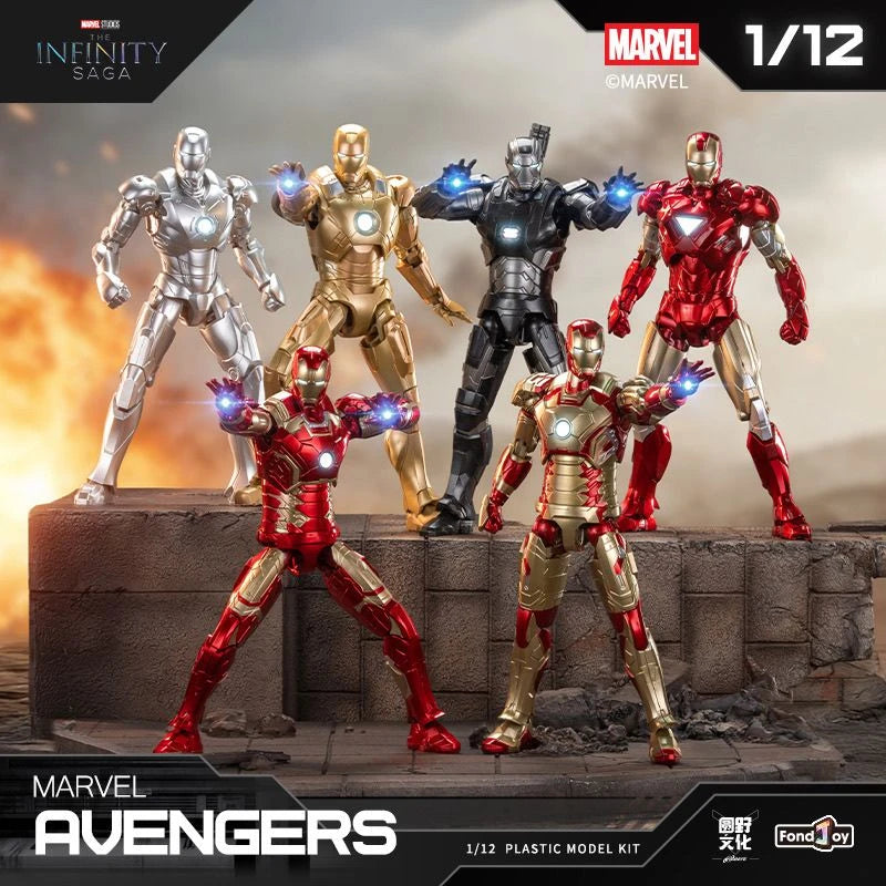 En Stock Fondjoy The Infinity Saga Avengers Iron Man Tony Stark Mk21 Mk42 Mk2 Mk6 Mk43 War Machine ‌   Figura de acción, modelo de juguete, regalo