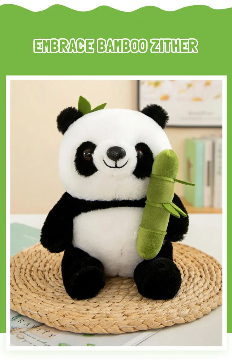 Peluche Panda de Bambú 25-38cm - Muñeco Suave para Niños