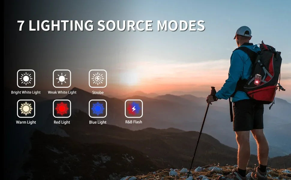 Mini Linterna LED COB Recargable USB con Imán Camping Emergencia