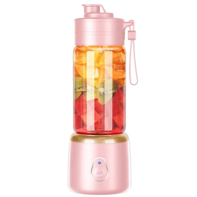 Extractor de Jugos USB Portátil 400ml con Cuchillas de Acero Inoxidable