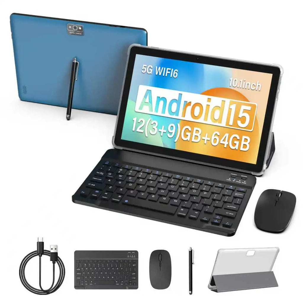 Tablet BAKEN Android 15 de 10 pulgadas, 12GB RAM, 64GB, Wi-Fi 6, Google Play