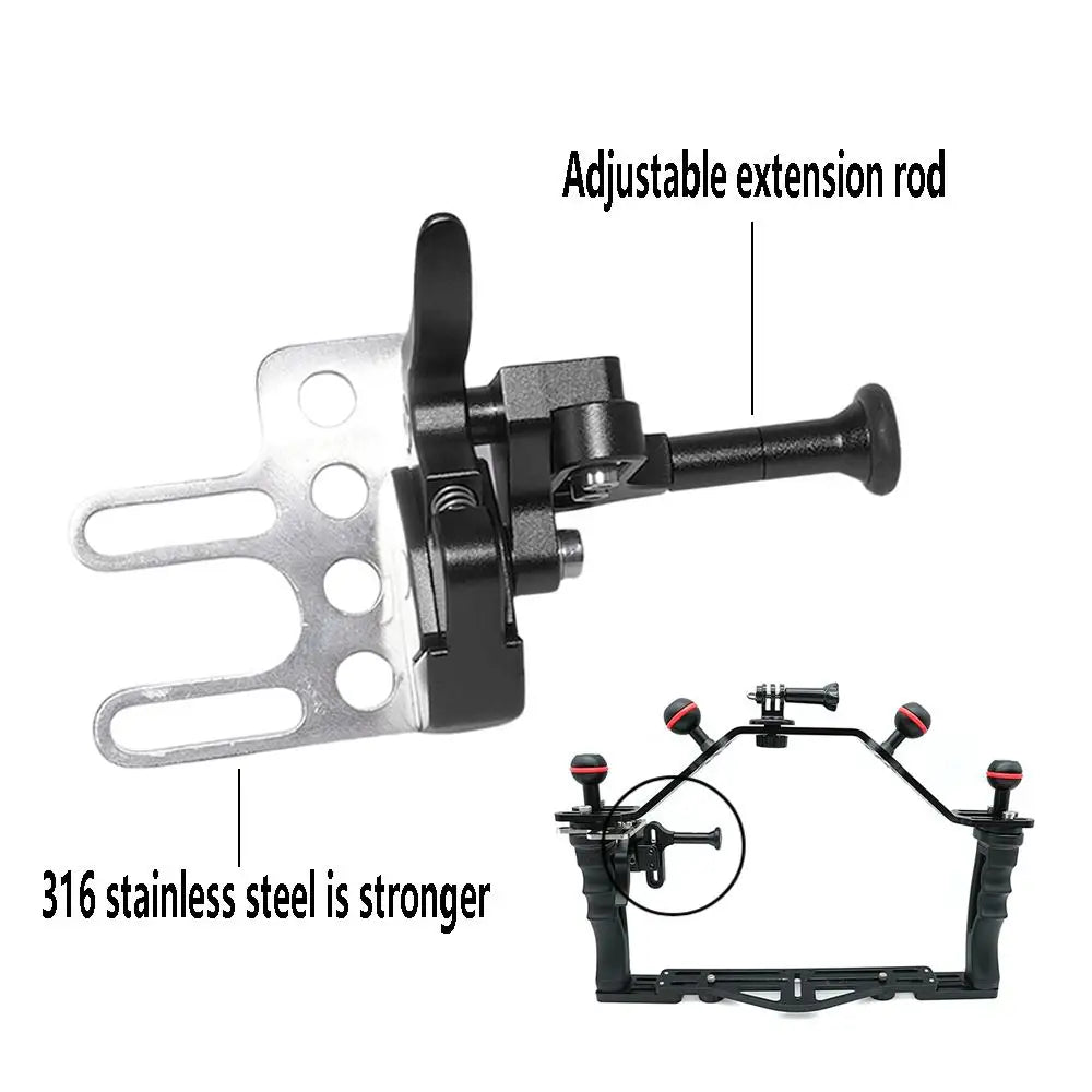 Kit de Soporte para Cámara Subacuática Nitescuba con Obturador y Luz de Video S18/V20 de 3600 Lúmenes para Fotografía Submarina