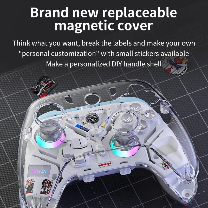 Aolion K10 para Switch 2 controlador de juegos con base de carga RGB inalámbrico Gamepad Hall Joystick gatillo para NS Switch/PC/teléfono