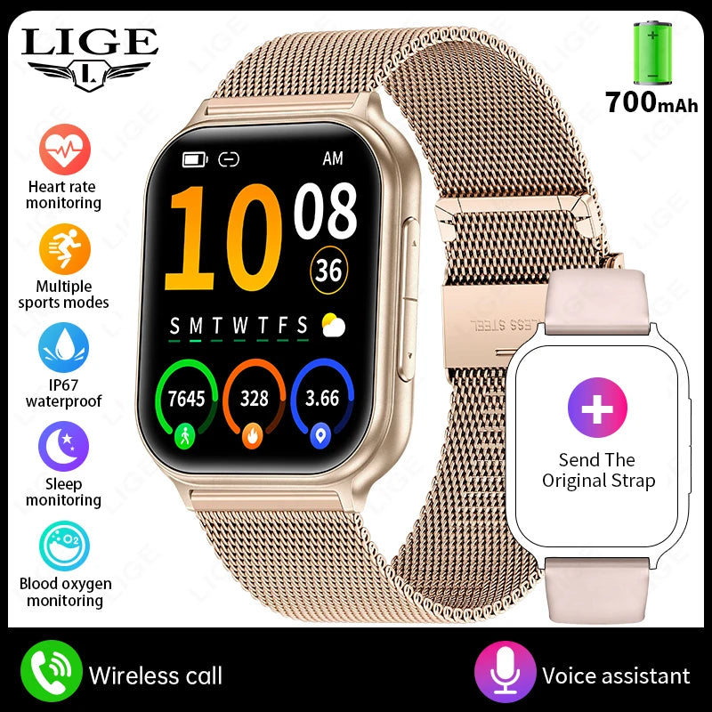 Smartwatch 2026 con pantalla AMOLED 1,83", batería 700 mAh y llamadas Bluetooth