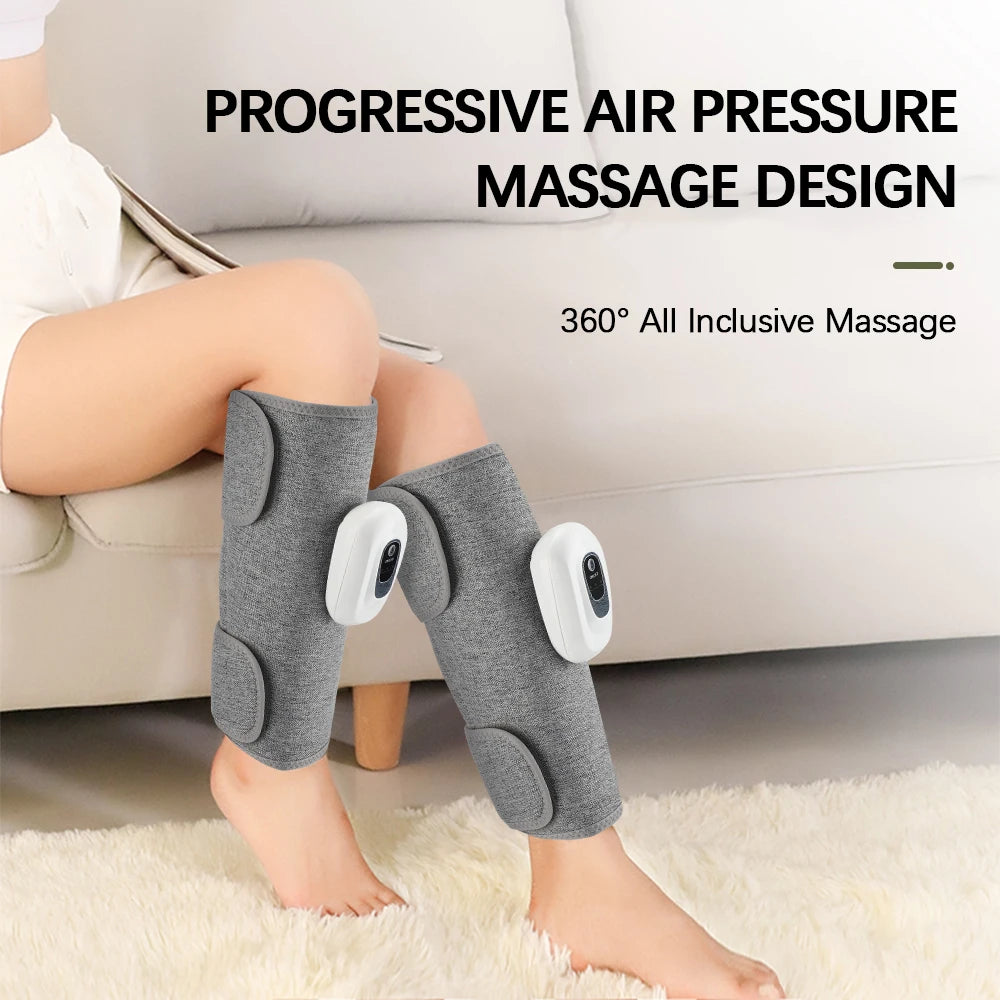 Eléctrica 360 °   Masajeador de pantorrilla con presión de aire, masaje inalámbrico de piernas, 3 modos de compresión de Airbag, relajación del músculo de la pantorrilla del pie, alivia la fatiga