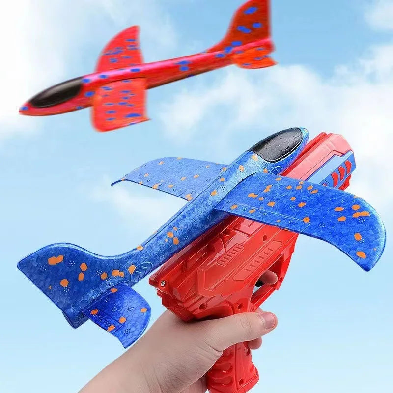 Avión de eyección al aire libre para niños, juguetes de espuma, aviones oy gun, juegos al aire libre para padres e hijos, juguetes, regalos para niños, juguete volador