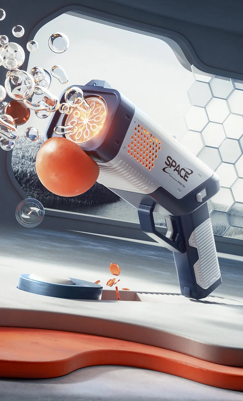 Pistola de Burbujas Eléctrica con Luces para Niños