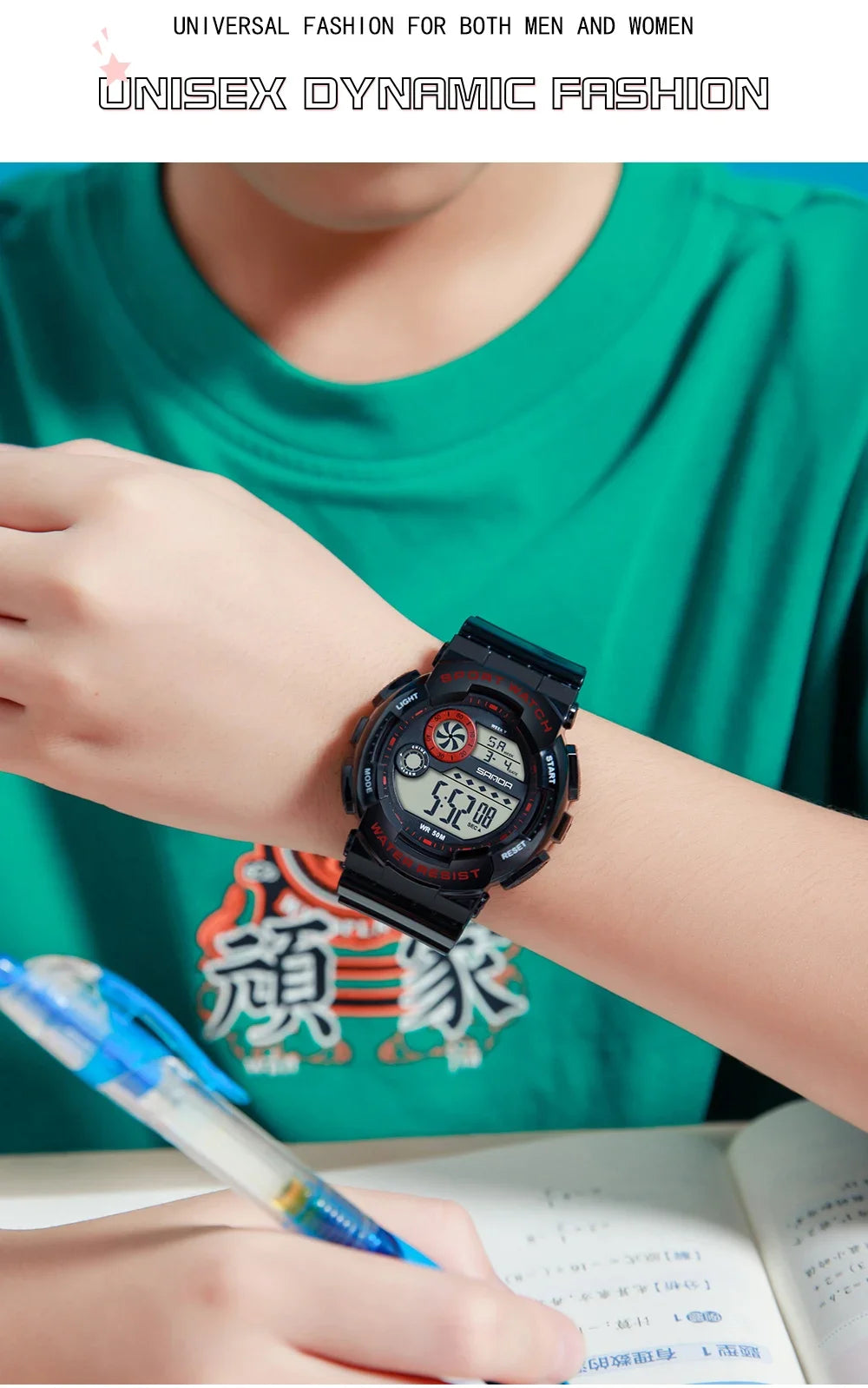 Reloj Digital LED SANDA Deportivo para Mujer