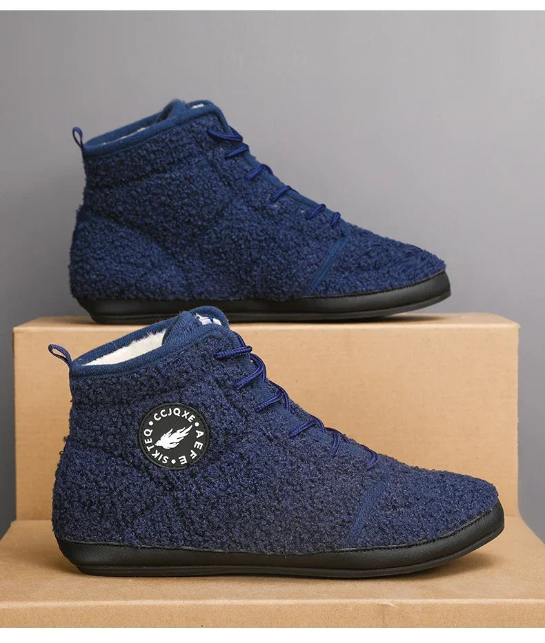 YRZL zapatos de algodón para hombre, zapatillas ligeras de invierno de alta calidad, mocasines de algodón para interiores de felpa, zapatos cálidos de invierno para hombre