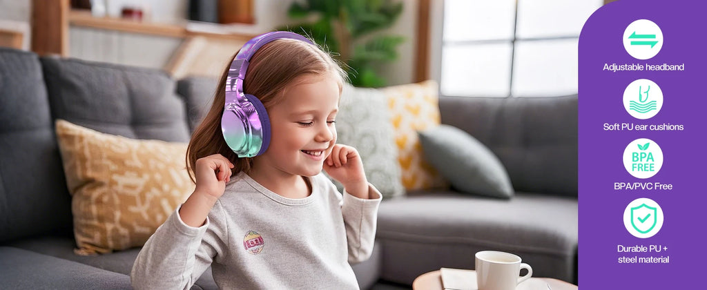 Auriculares Bluetooth Infantiles Plegables para Viajes