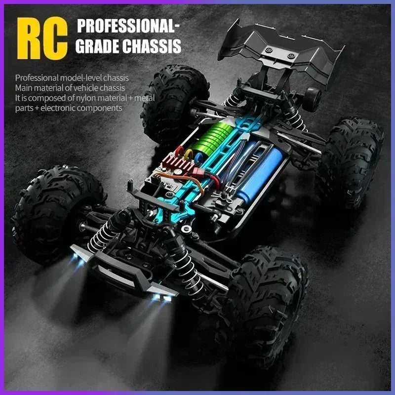 JJRC -Q130 sin escobillas de alta velocidad 70 KM/H4X4 todoterreno 2,4G 4WD Control remoto RC coche 4WD Racing Monster Racing Boy juguete para regalo 1:16