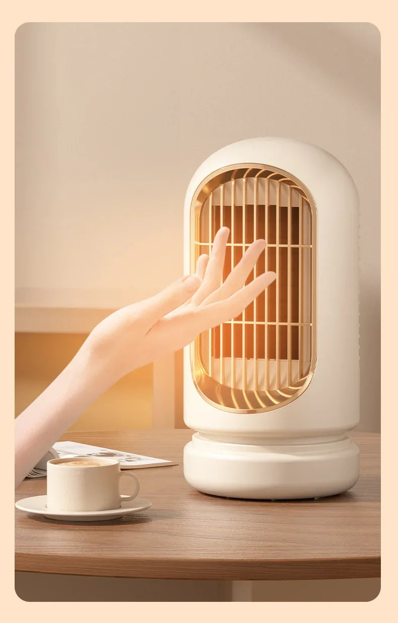 Calentador doméstico pequeño, temperatura constante duradera, añadir rápidamente seguridad y ahorro de energía, protección de apagado, calentador eléctrico