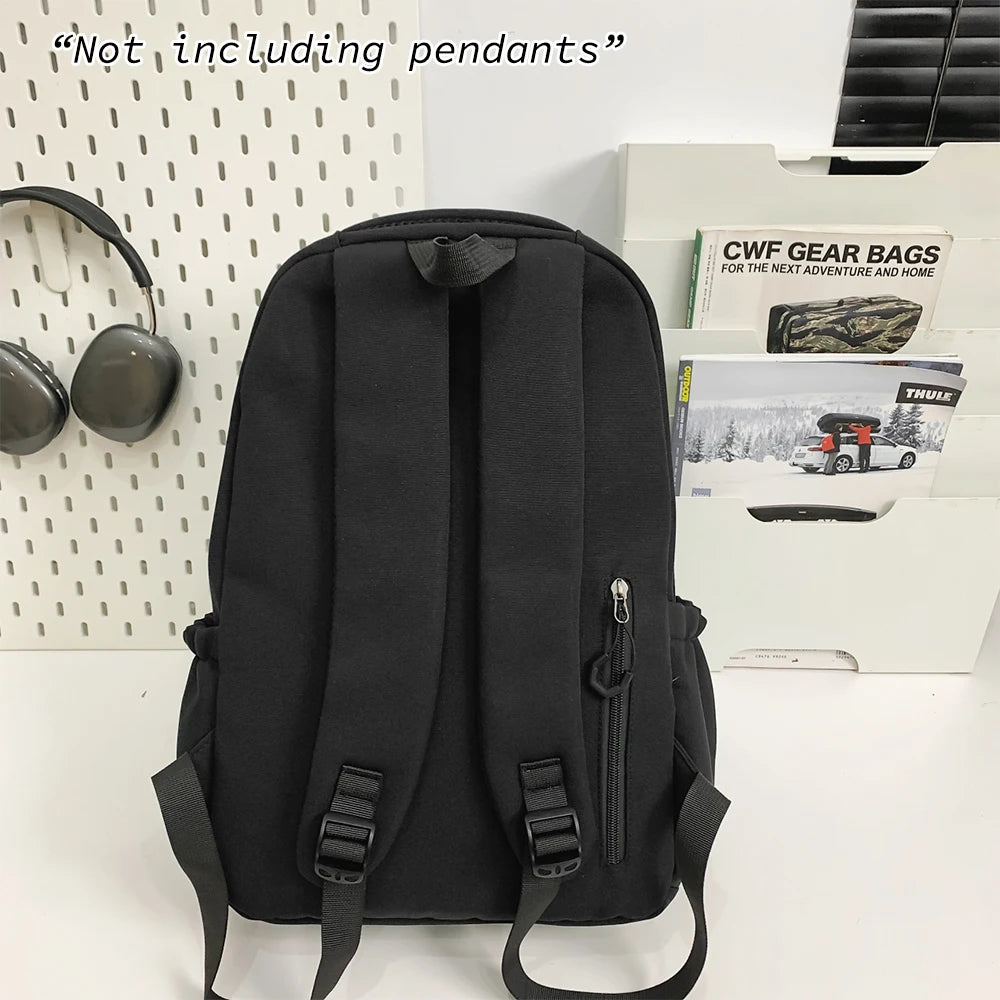 Mochila de Nailon de Gran Capacidad con Bolsillo Oculto, Mochila Escolar Resistente, Bolso Casual para Uso Diario y Viajes