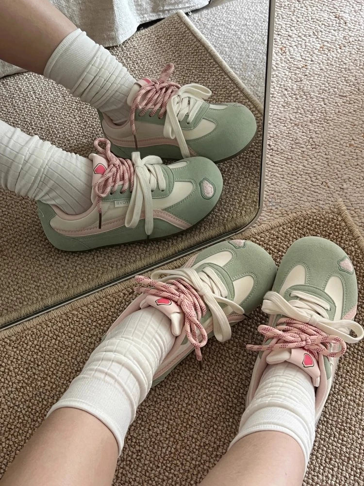 Zapatillas de Ballet Dopamina para Mujer, Primavera 2026 |   Zapatos Casuales Versátiles de Punta Redonda para Pies Anchos |   Zapatillas Retro Alemanas con Cordones Dobles