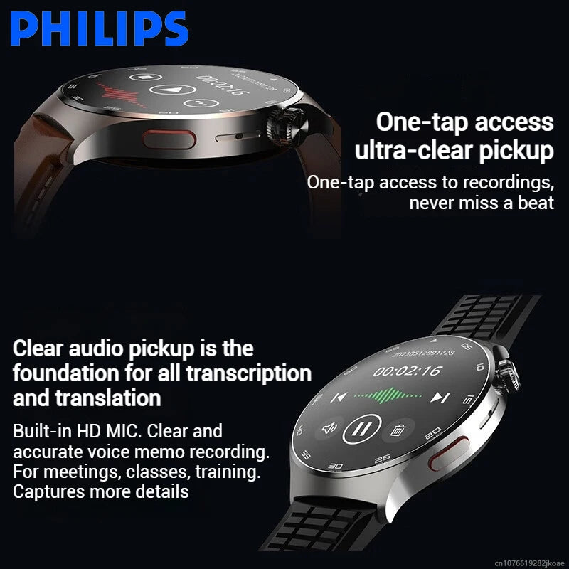 Reloj Inteligente Philips IA Grabación y Traducción