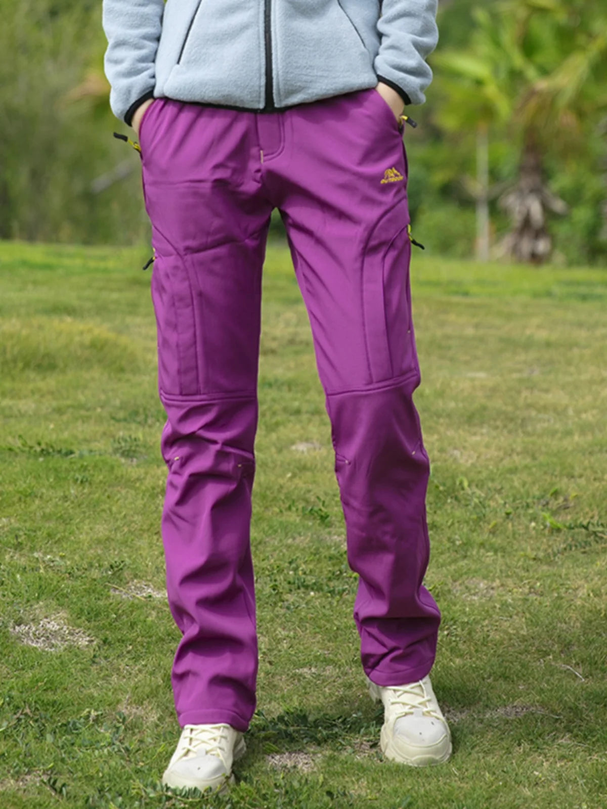 Pantalones de Senderismo Cálidos de Lana Impermeables para Mujer