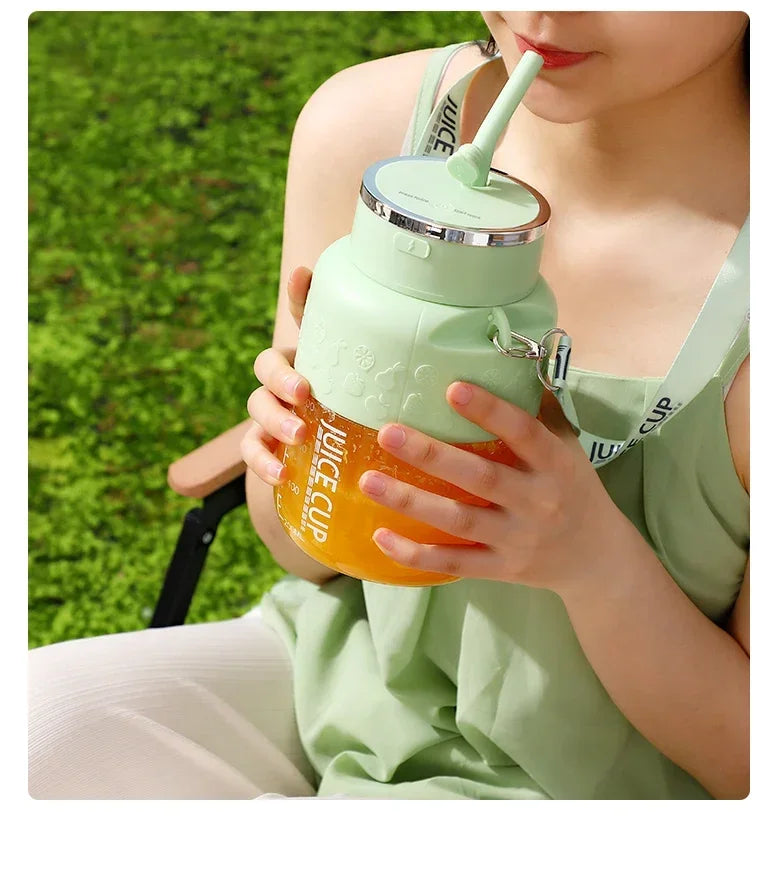 Exprimidor Portátil Eléctrico 800ml — 10 Cuchillas de Acero Inoxidable