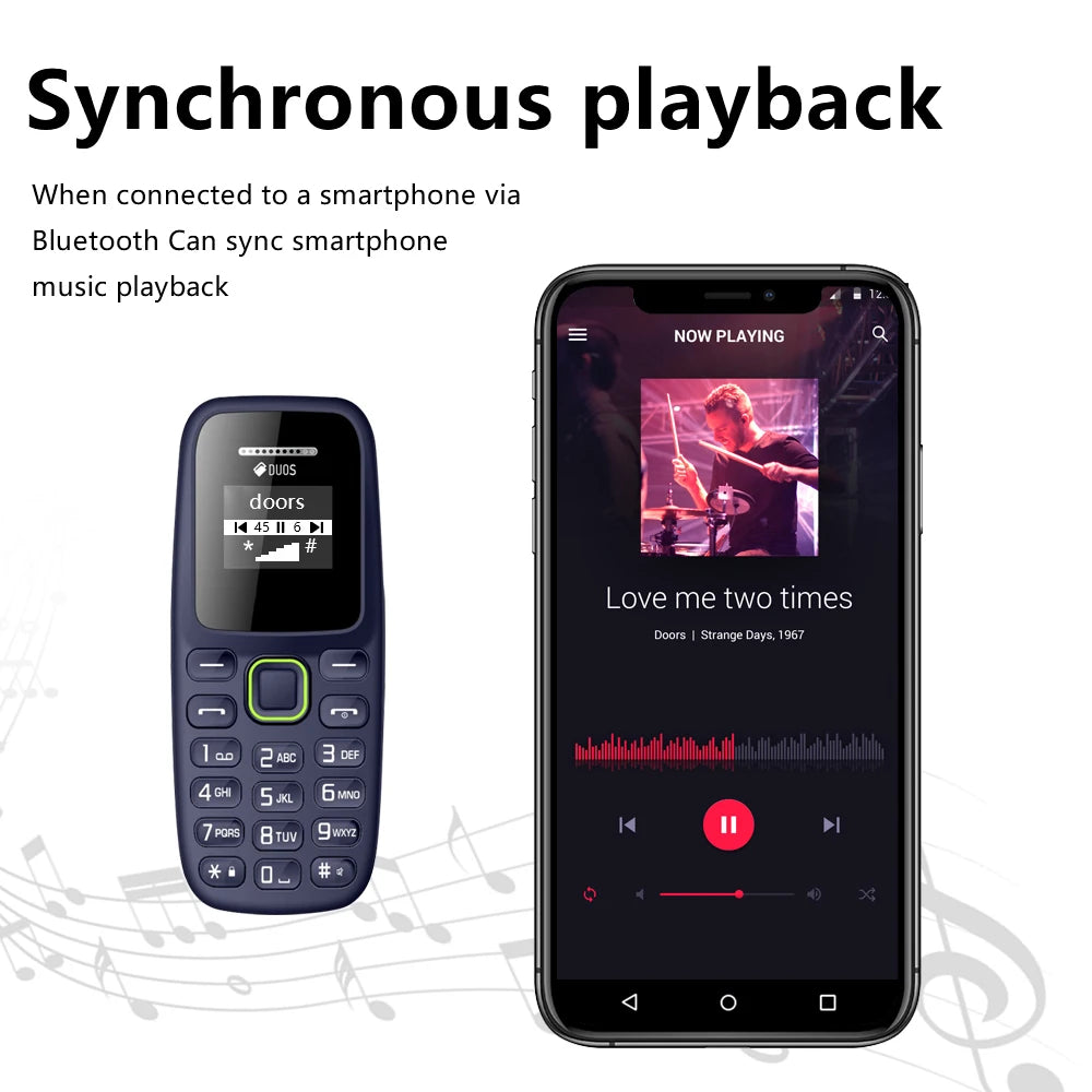 BM310 teléfonos móviles pequeños desbloqueados auriculares Bluetooth teléfono baja radiación grabación automática de llamadas Dual SIM teléfono celular pequeño