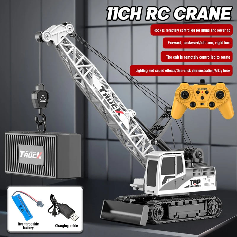 Grúa RC con Control Remoto 2.4G para Niños con Pulverizador