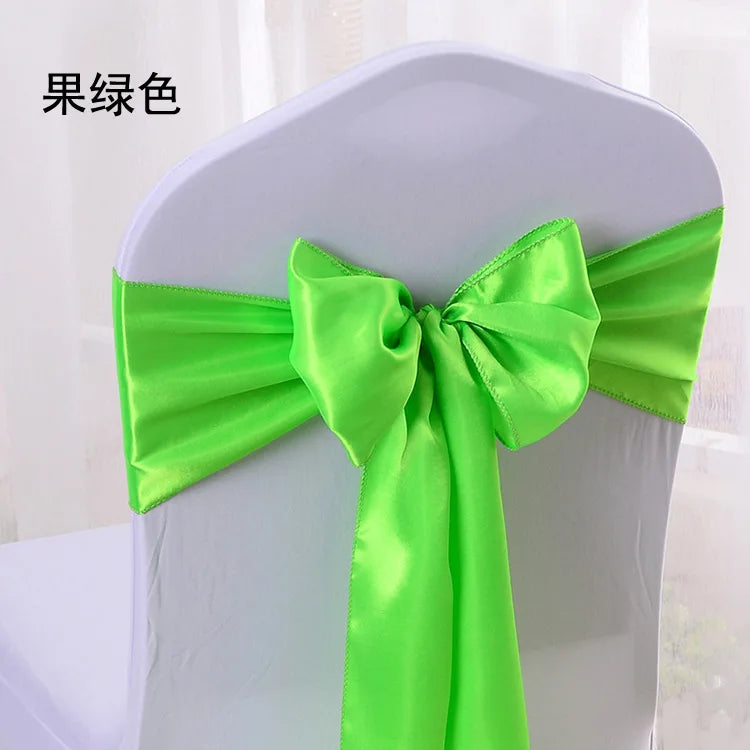Fajas de Satén para Sillas Decoración de Boda x10