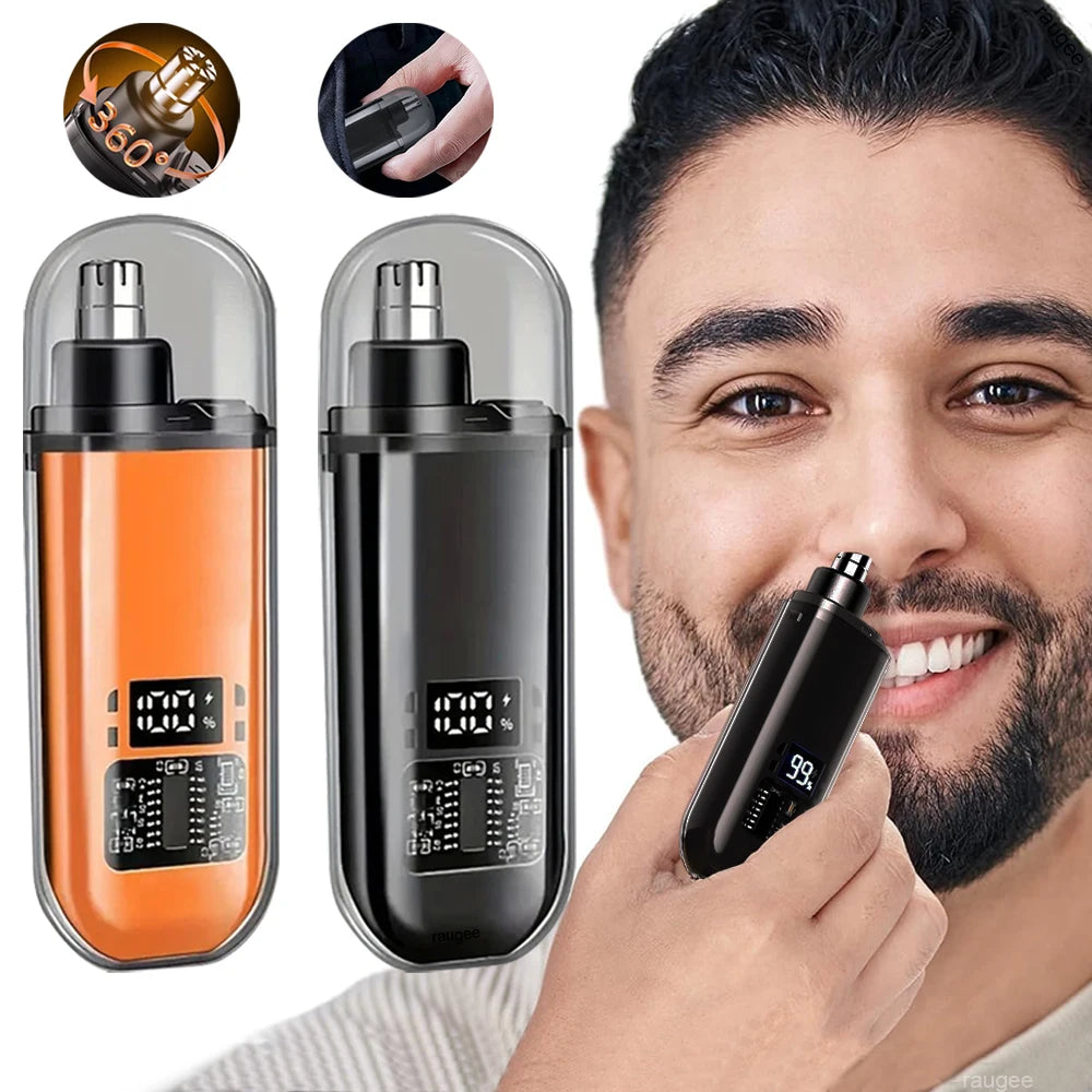 Recortadora de pelo para nariz, orejas y cejas recargable por USB, IPX7