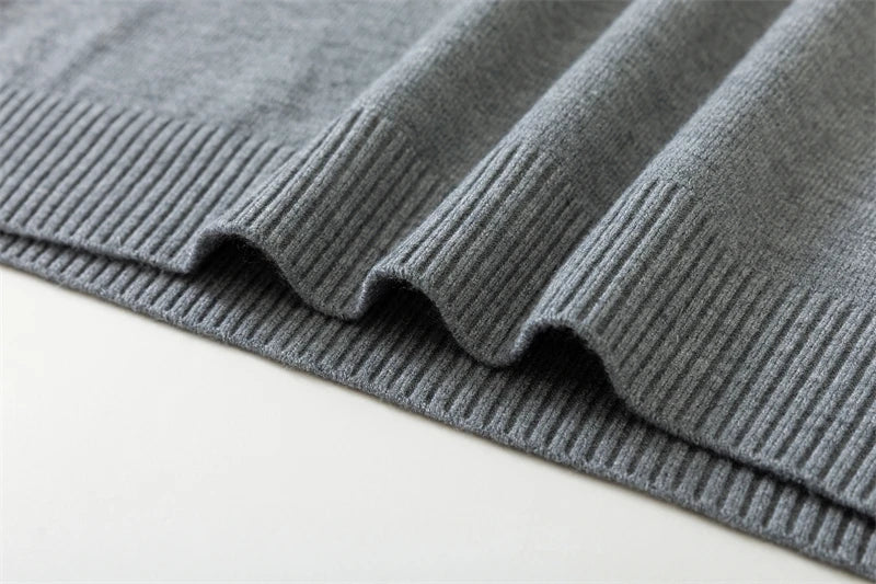Suéter de color sólido de manga larga con cuello medio alto para hombre de 7 colores Top suave, cálido y cómodo con base