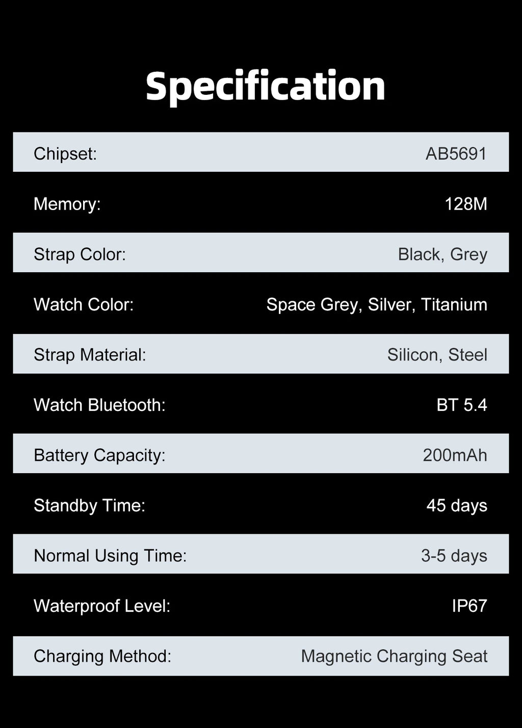 Reloj Inteligente Ultrafino Bluetooth IP68 Salud