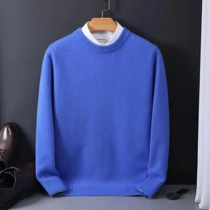 Suéter de Punto con Cuello Redondo para Hombre - Holgado, Otoño Invierno