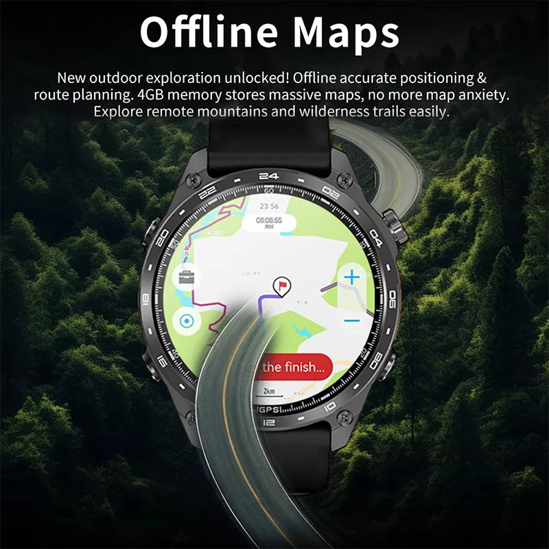 Reloj Inteligente Militar GPS Altímetro 530mAh